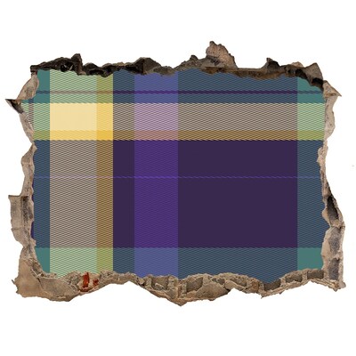 Autocollant à effet 3d trou Motif à carreaux sur le mur