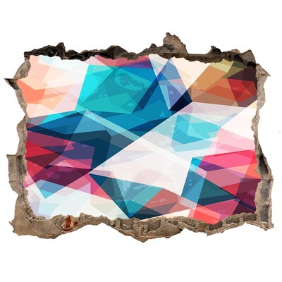 Sticker mural effet trou monde de cristal coloré