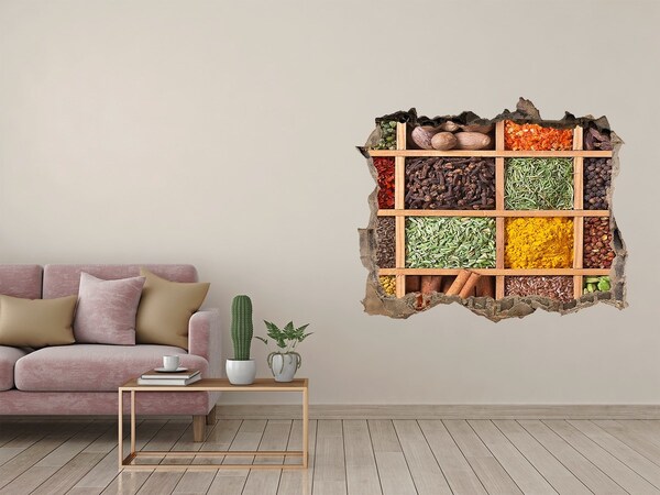 Sticker trou dans le mur Une cuisine pleine d'épices