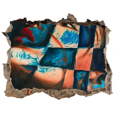 Autocollant mural trou Un corps immergé dans la couleur