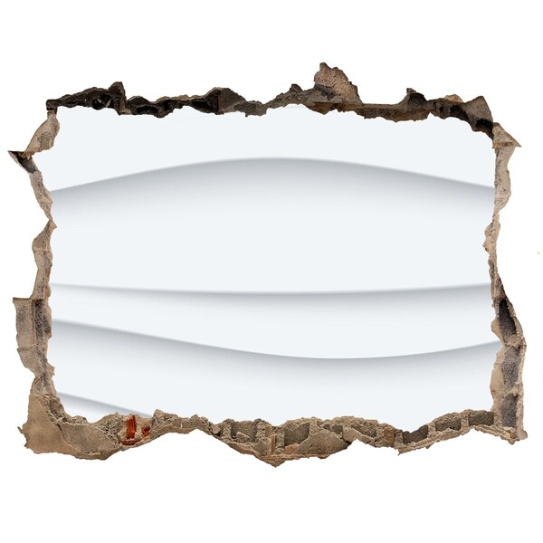 Autocollant mural trou Un mur en ruine surplombant les vagues