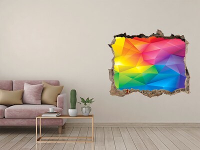 Sticker trou dans le mur Motifs de couleurs abstraits pierre