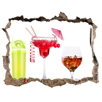 Autocollant mural trou bar de plage