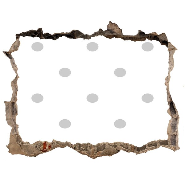 Autocollant à effet 3d trou Un mur abîmé avec des points