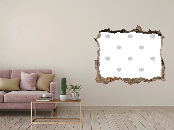Autocollant à effet 3d trou Un mur abîmé avec des points