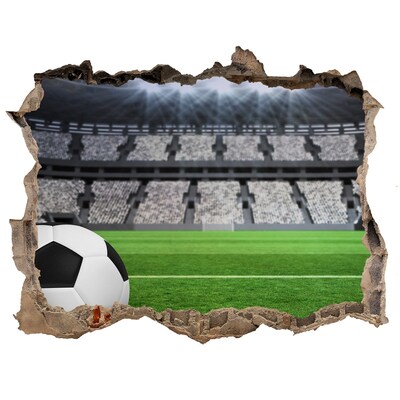 Autocollant à effet 3d trou Stade de football avec un ballon