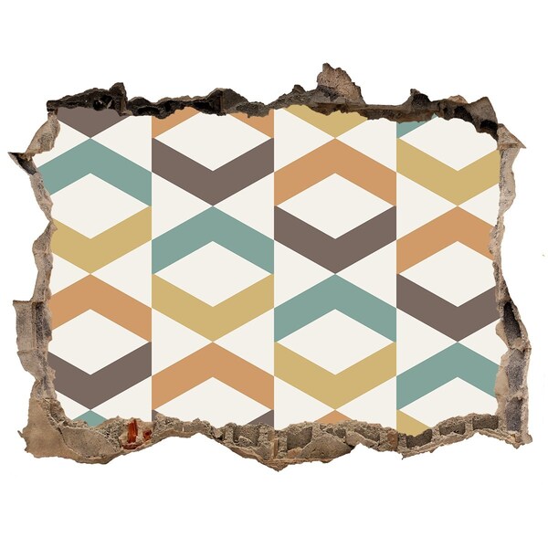 Sticker trou dans le mur Motifs géométriques sur le mur