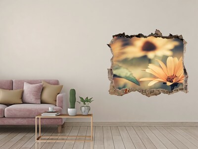 Autocollant à effet 3d trou Fleur de printemps pierre