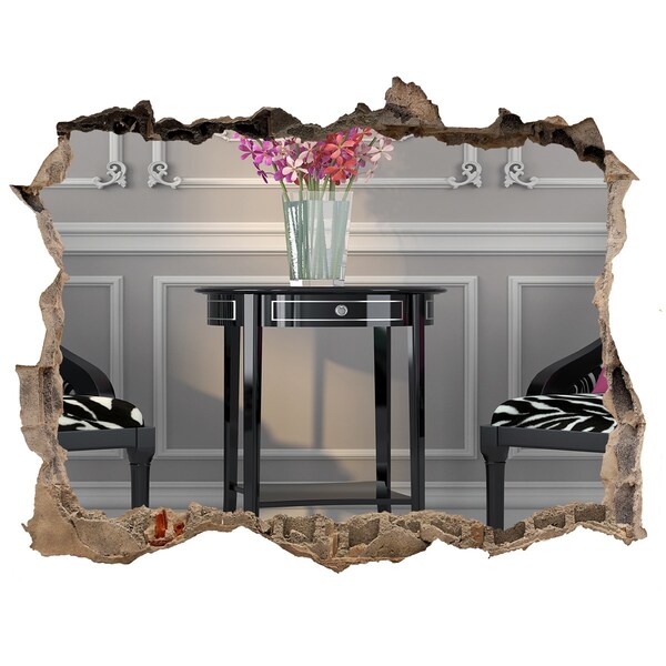 Autocollant mural trou Une table dorée dans un intérieur élégant