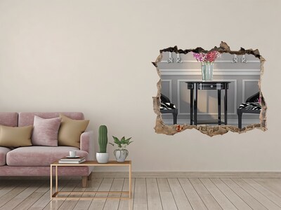 Autocollant mural trou Une table dorée dans un intérieur élégant