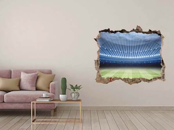 Sticker mural effet trou Le stade de football en action