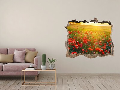 Sticker trou dans le mur Paysage floral dans la prairie