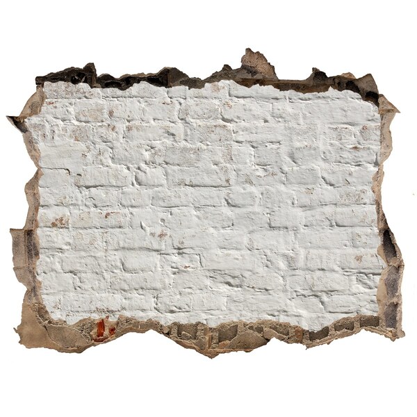 Autocollant à effet 3d trou Mur de briques endommagé