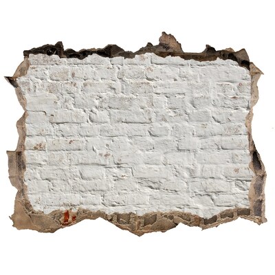 Autocollant à effet 3d trou Mur de briques endommagé