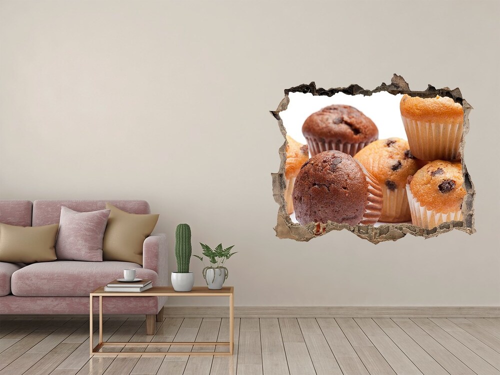 Autocollant mural trou Cupcakes pierre