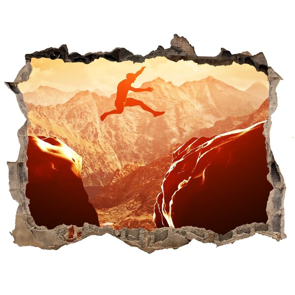 Autocollant mural trou Plongez dans l'abîme