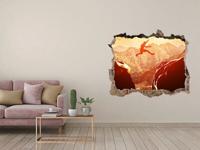 Autocollant mural trou Plongez dans l'abîme