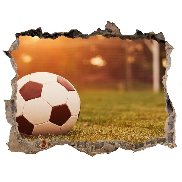 Sticker trou dans le mur Football sur le terrain