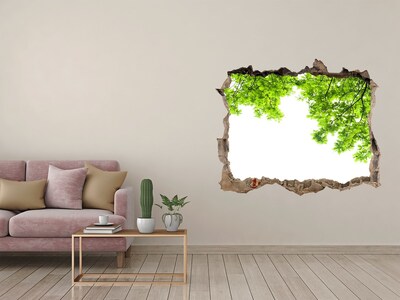 Autocollant à effet 3d trou Feuilles de chêne pierre