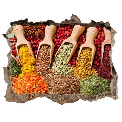 Autocollant mural trou Une cuisine pleine d'épices