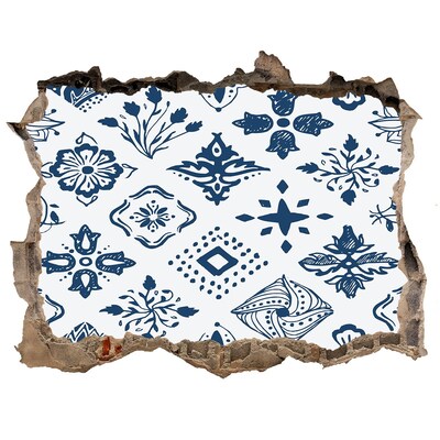 Autocollant à effet 3d trou Motifs floraux sur le mur