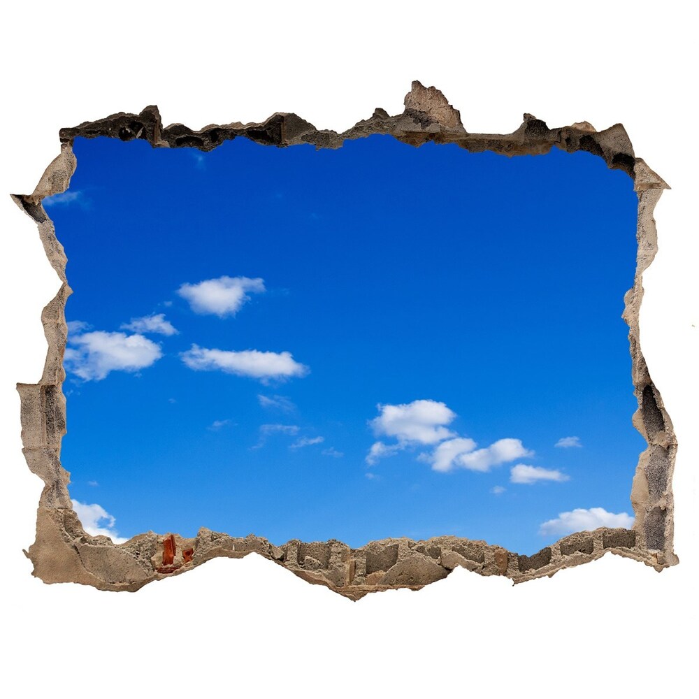 Sticker mural effet trou Nuages ​​dans le ciel nuages pierre