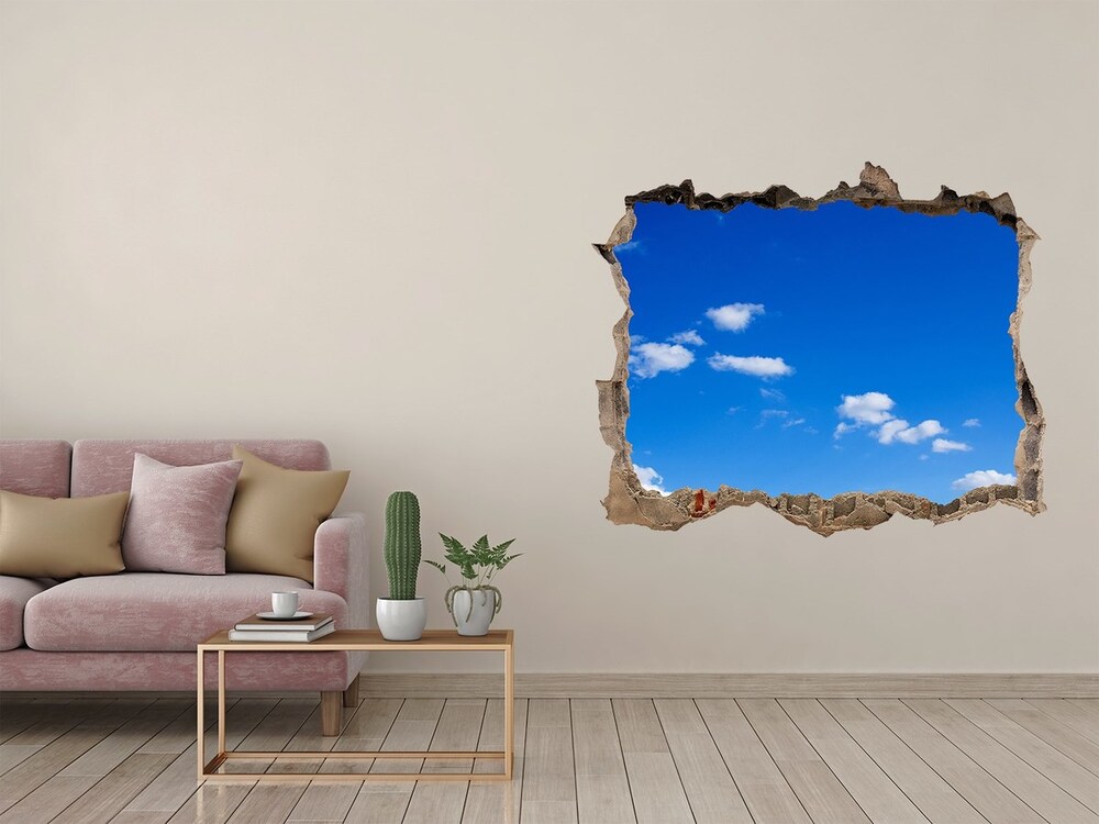 Sticker mural effet trou Nuages ​​dans le ciel nuages pierre