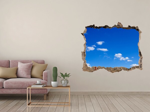 Sticker mural effet trou Ciel bleu avec des nuages