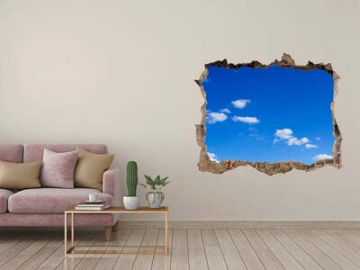 Sticker mural effet trou Ciel bleu avec des nuages