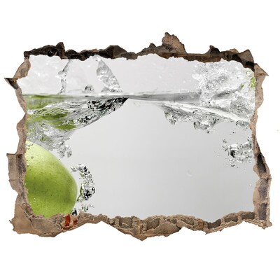 Sticker trou dans le mur La pomme engloutie