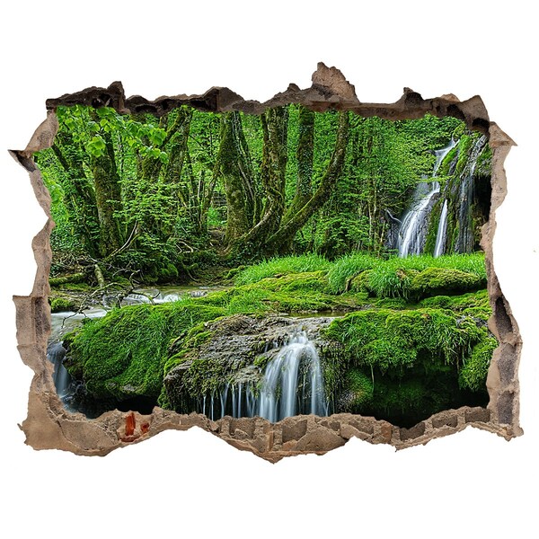 Autocollant à effet 3d trou Cascades pierre