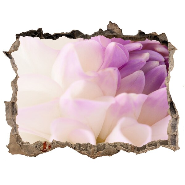 Sticker trou dans le mur Illusion florale en béton