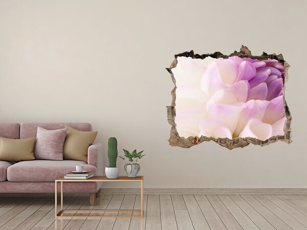 Sticker trou dans le mur Dalia blanche pierre