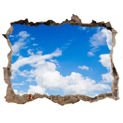 Sticker mural effet trou Nuages ​​dans le ciel bleu nuages pierre