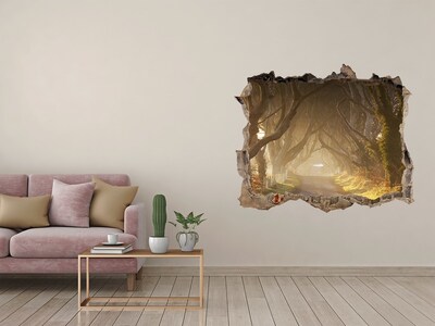 Autocollant mural trou Un chemin parmi les arbres