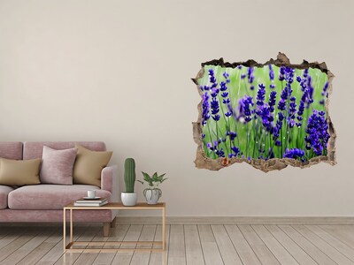 Autocollant à effet 3d trou Lavande plantes pierre