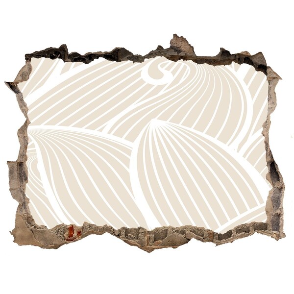 Autocollant mural trou Feuilles de motif pierre