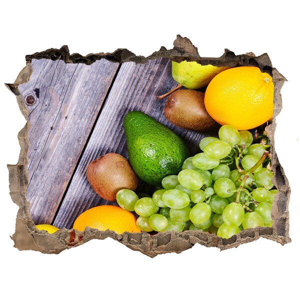 Sticker trou dans le mur Un paradis fruitier derrière le mur