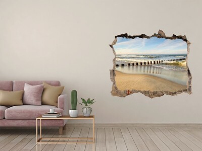 Autocollant mural trou Mer et plage sous le soleil d'été