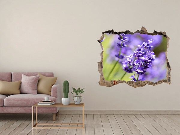 Sticker trou dans le mur Lavande plantes pierre