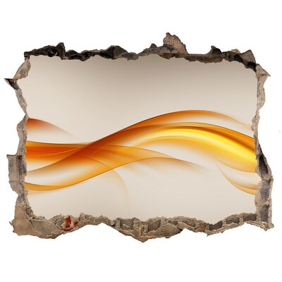 Sticker mural effet trou Une vague de couleurs dans le béton