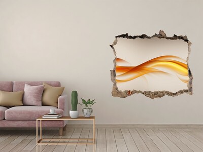 Sticker mural effet trou Vagues abstraites pierre