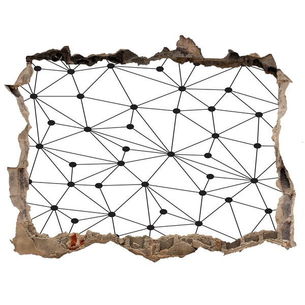 Autocollant mural trou Réseau de connexions dans le mur