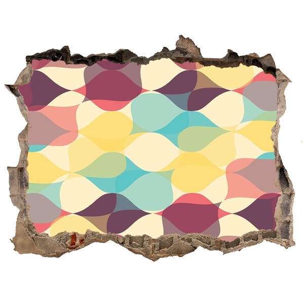 Autocollant mural trou Des vagues colorées sur le mur