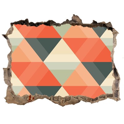 Sticker mural effet trou Motifs géométriques dans le trou