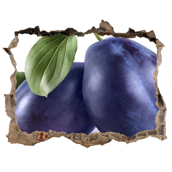 Sticker trou dans le mur Prunes juteuses