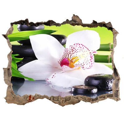 Autocollant mural trou Une oasis florale de paix