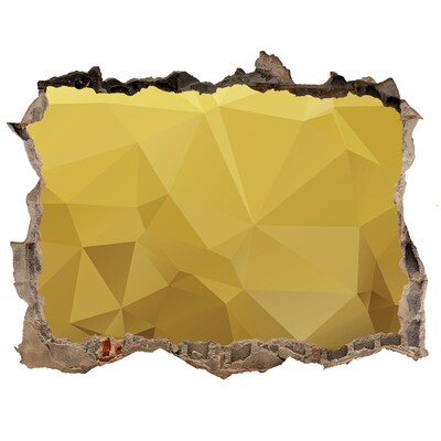 Autocollant mural trou La fissure dorée dans le mur