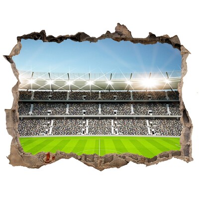 Autocollant à effet 3d trou Le stade de football en action