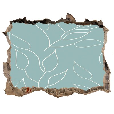 Autocollant à effet 3d trou Mur végétal à motifs végétaux